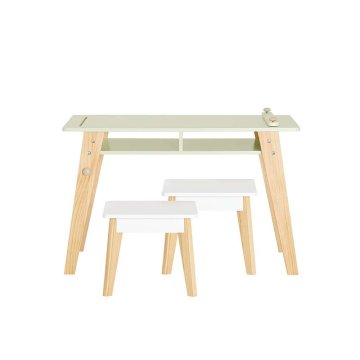 SoBuy Otroška pisalna miza in stol 80x48x50 cm bela