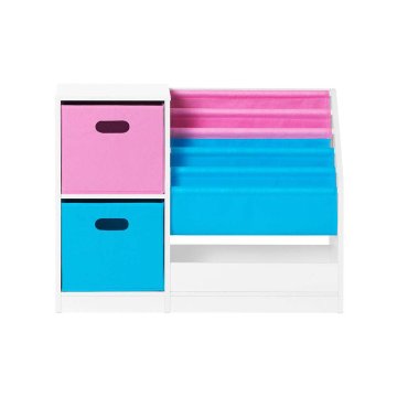 SoBuy Otroška knjižna omara in klop za shranjevanje igrač 80x30x61 cm shranjevanje