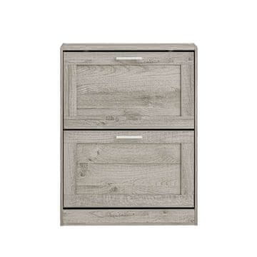 SoBuy Omara za čevlje 2 predelka 60x23x79 cm shranjevanje