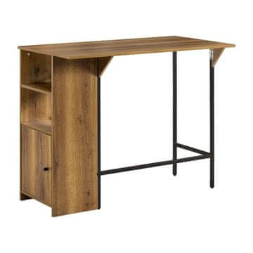 SoBuy Barska miza 120x63x95 cm s shrambo