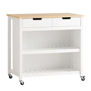 SoBuy Kuhinjski otok 98x58x94 cm bela