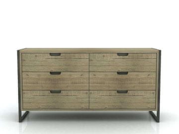 Livin Hill Komoda FLOB04 155x80x45 cm rjava