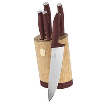 Berlingerhaus Komplet nožev BH-2754 with stand BAMBOO 6 pcs Leonardo Collection