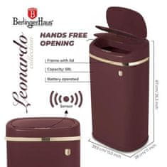 Berlingerhaus Brezkontaktni koš za smeti BH-9524 with sensor 58 l Leonardo Collection