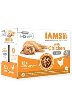 IAMS Cat Kitten Delights Chicken in gravy 12x85g