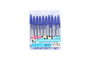 Komplet pisal za enkratno uporabo 10 kosov (modro polnilo)