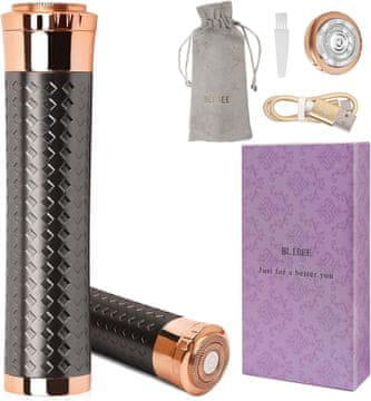 slomart Nadgradnja odstranjevanja dlačic na obrazu za ženske, polnilnik, neboleč električni brivnik za obraz/britvica za ustnice, roke, obraz (črna)