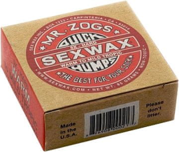 slomart Sex Wax Surf Wax Quick Humps rdeč trdi vosek za surfanje