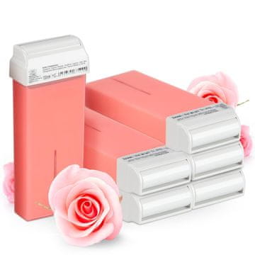 slomart Kosmetex Rosa Vosek za depilacijo, Roll On, Topli vosek, 6x 100ml