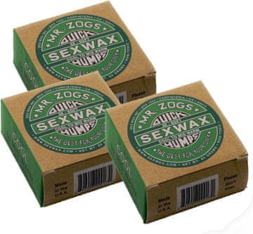 slomart Sex Wax Quick Humps Kokosnuss, 3 kosi (izberite temperaturo)