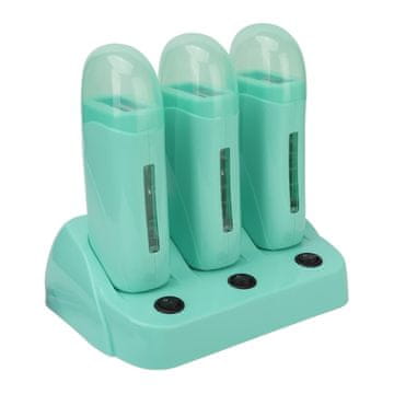 slomart Električni grelec voska, 3 kosi grelnika za vosek v roli, 3-v-1 grelnik za vosek v roli, grelnik voska za depilacijo, odstranjevalec dlačic, odstranjevalec vročih kartuš za ženske moške (220V EU)