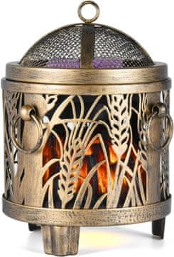 slomart Dišeča svetilka za vosek, olje, električni grelec voska, gorilnik olja, nočna svetilka za dekoracijo doma (kamin rjava)