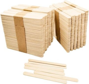 slomart 600 lesenih palčk, lesene palčke za sladoled 114x10x2 mm, lesene lopatice za DIY obrt, ustvarjanje, izdelavo sladoleda, naravni les z zaobljenimi robovi