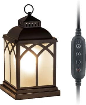 slomart Električna dišeča svetilka s časovnikom: namizna svetilka za eterična olja, dišeči vosek, dišeče olje, dekoracija dnevne sobe, moderna črna.