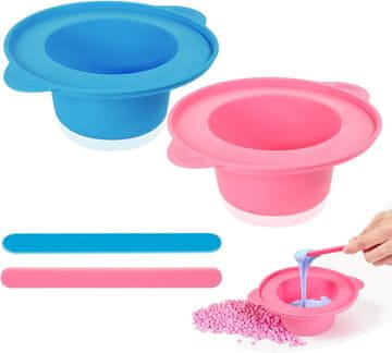 slomart Univerzalni silikonski vložki za grelnik voska, 2 kosa, zamenjava silikonske posode proti prijemanju s 16cm lopatico.