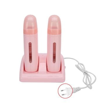 slomart Dvojni grelec za vosek s patronami. Profesionalno odstranjevanje dlačic. Roza (220V).