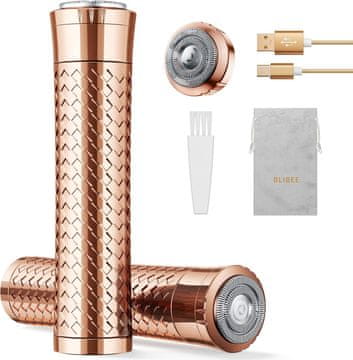 slomart Odstranjevanje dlačic na obrazu za ženske, polnilnik za odstranjevanje dlak, neboleč električni brivnik za ustnice, roke, obraz, puh (zlato)