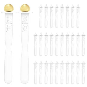 slomart Yoffee ponovno uporabni nosni voskalni aplikatorji 30 kosov – trpežna plastika, za varno odstranjevanje dlačic v nosu (brez voska)