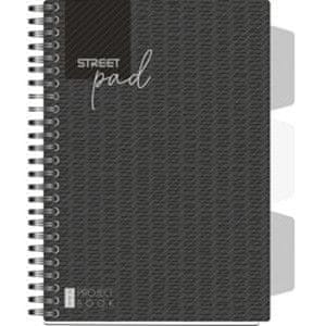 PIGO Blok kolegij a5 m.karo 100l s preg. kartoni black