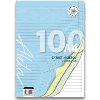 PIGO Obrazec 13,133 akta a4 črtni listi 9mm barvni mix