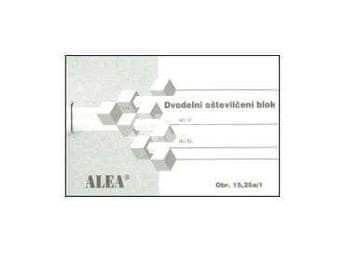 PIGO Obrazec 15,25 a/1 dvodelni oštevilčeni blok bel