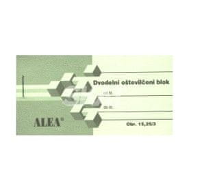 PIGO Obrazec 15,25/3 dvodelni oštevilčeni blok zelen