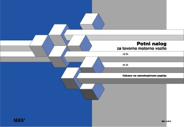 PIGO Obrazec 4,9 b potni nalog za tovorno, motorno vozilo