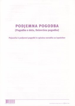 PIGO Obrazec 5,100 podjemna pogodba