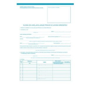 PIGO Obrazec 8,45 vloga za uvelj. pravic