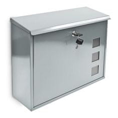 Northio Kovinski stenski poštni nabiralnik s 3 okenci in ključavnico