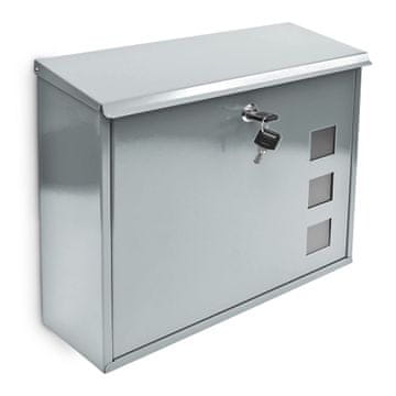 Northio Kovinski stenski poštni nabiralnik s 3 okenci in ključavnico