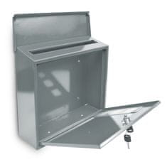 Northio Kovinski stenski poštni nabiralnik s 3 okenci in ključavnico