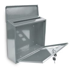 Northio Kovinski stenski poštni nabiralnik s 3 okenci in ključavnico