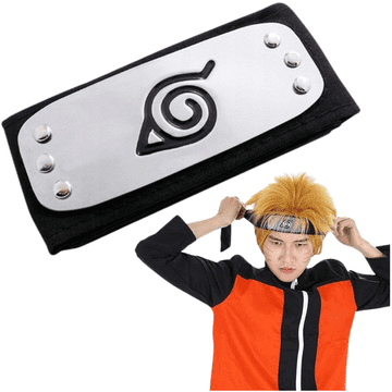 Korbi Naruto ninja naglavni trak, črn