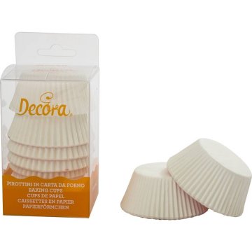 Decora Bele košarice za mafine 75 kosov 5x3,2cm -