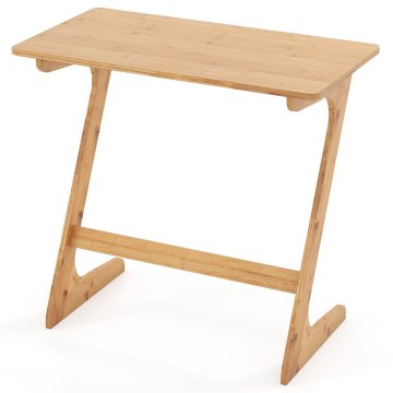 Northix Stranska mizica v obliki črke Z bambus 45x30x60 cm