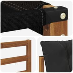 Vidaxl 2 Kos Zunanji kavč Masiven les akacije Naravna