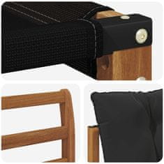 Vidaxl 2 Kos Zunanji kavč Masiven les akacije Naravna