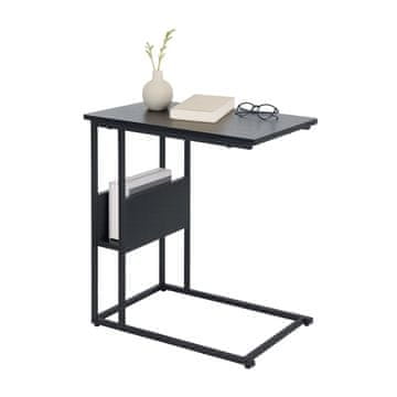 Northix Stranska mizica les in kovina s predalom in spodnjo polico