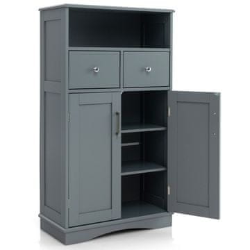 Northio Kopalniška omarica 60x30x108 cm MDF z 2 predaloma in vrati