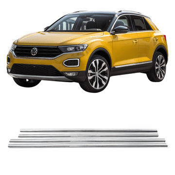 shumee Obrobe stranskih oken, nerjaveče jeklo, krom, Volkswagen T-Roc od leta 2019