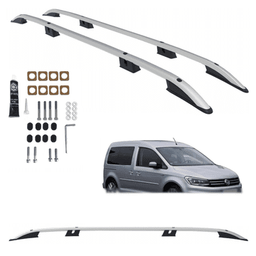 shumee STREŠNE NOSILCE ZA VOLKSWAGEN CADDY MAXI od leta 2003 do 2020, SREBRNA