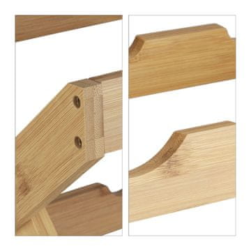 Northix Stojalo za vino iz naravnega bambusa za 12 steklenic