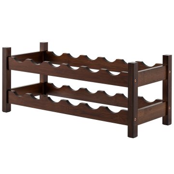 Northix Bambusovo stojalo za vino za 12 steklenic z 2-stopenjskim držalom