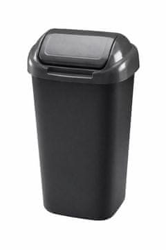Plafor Koš za smeti pla črn 30l s pokrovom