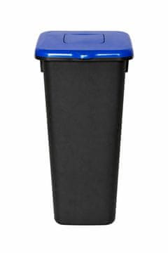 Plafor Koš za smeti pla črn 75l - moder pokrov