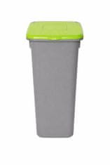 Plafor Koš za smeti pla siv 53l - zelen pokrov