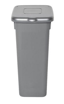 Plafor Koš za smeti pla siv 20l - srebrn pokrov