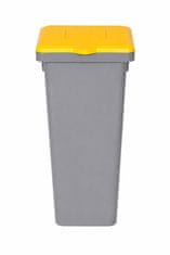 Plafor Koš za smeti pla siv 53l - rumen pokrov