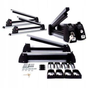 shumee Nosilec za smuči za 3 pare smuči Nosilec za smuči za 2 snowboarda AMOS SKI LOCK Aluminij